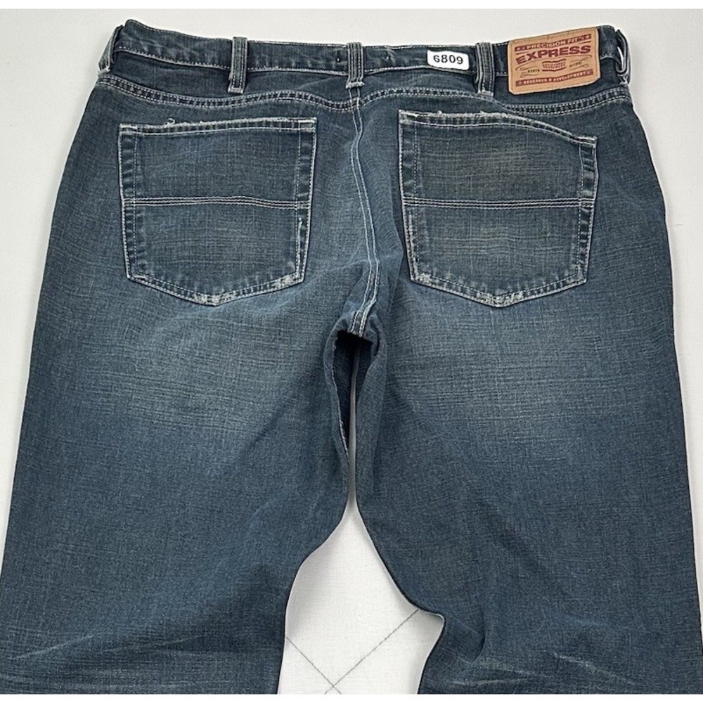 Express Bootcut Jeans 38x34 Men Y2K VTG Distressed Precision Interstate Rebel